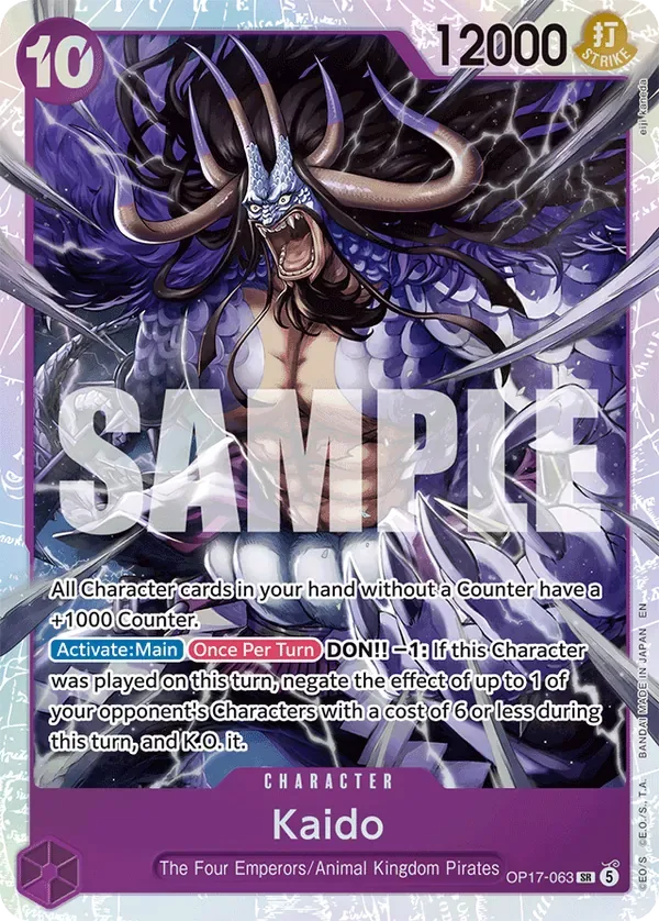 Kaido #063 The World's Strongest Warriors One Piece card