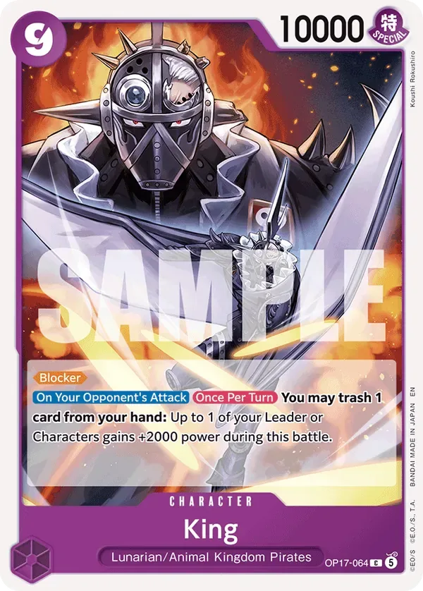King #064 The World's Strongest Warriors One Piece card