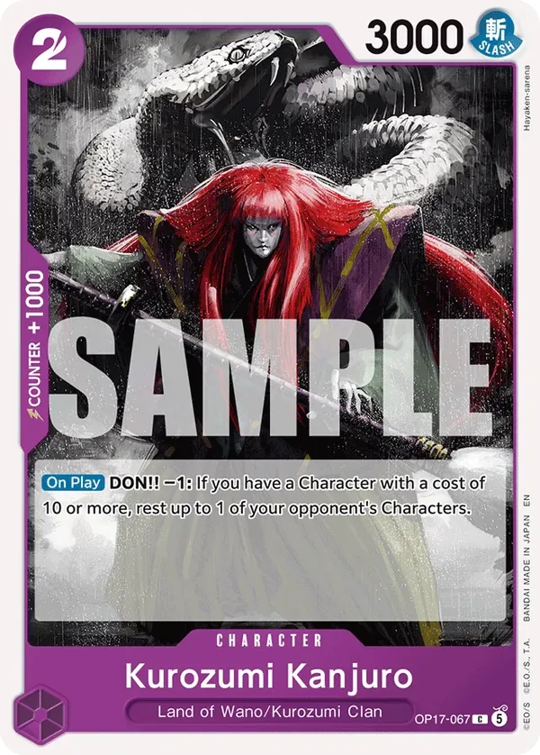 Kurozumi Kanjuro #067 The World's Strongest Warriors One Piece card