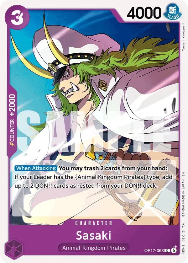 Sasaki #068 The World's Strongest Warriors One Piece card