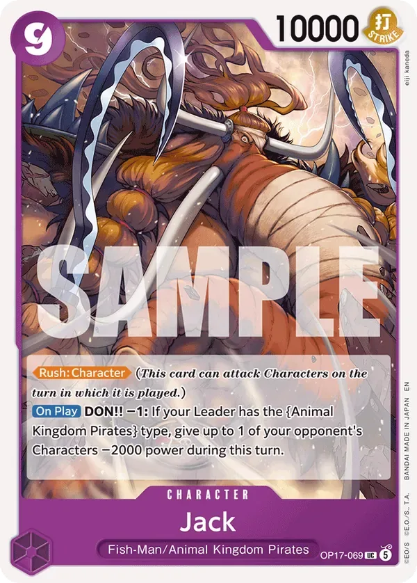 Jack #069 The World's Strongest Warriors One Piece card