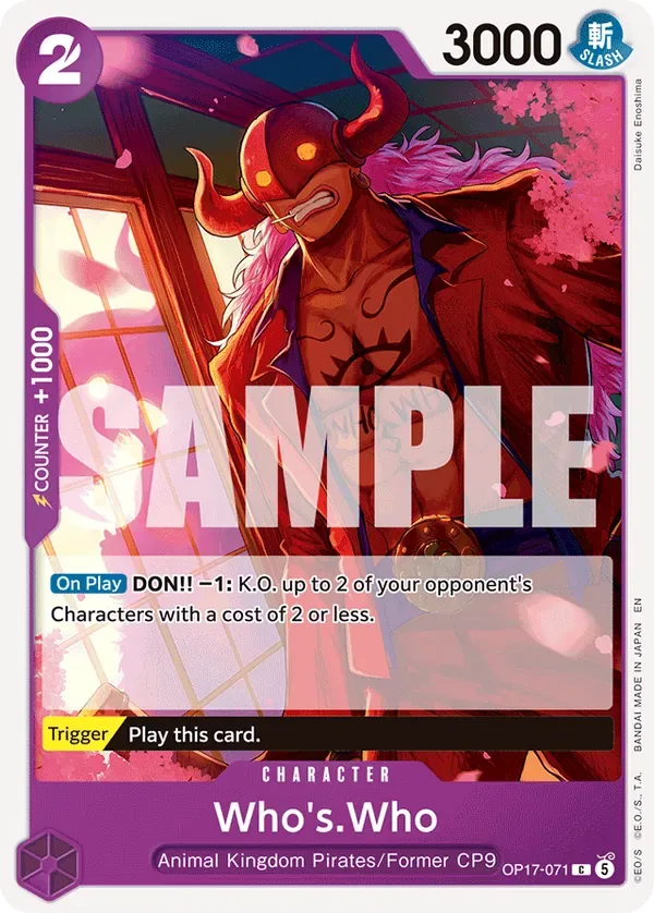 Who's.Who #071 The World's Strongest Warriors One Piece card