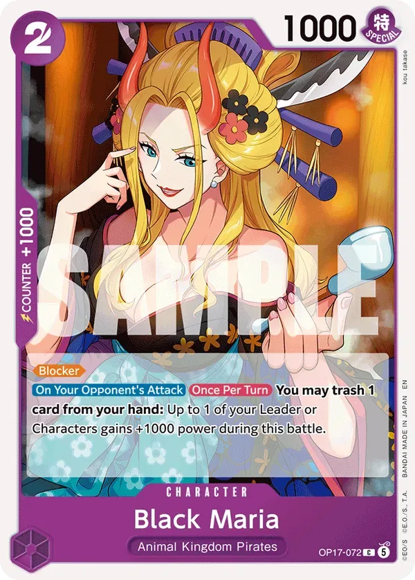 Black Maria #072 The World's Strongest Warriors One Piece card