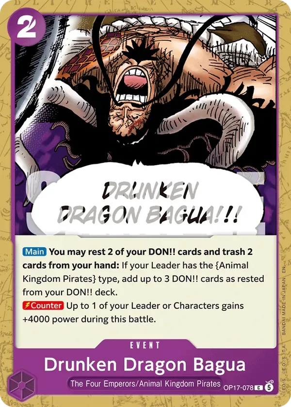 Drunken Dragon Bagua #078 The World's Strongest Warriors One Piece card