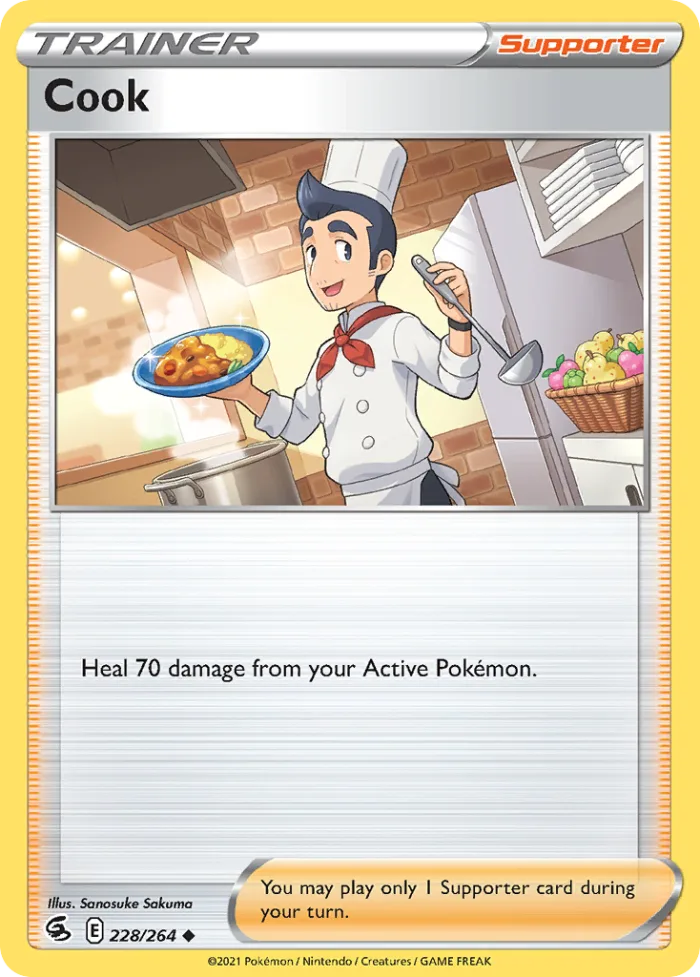 Cook #228 Fusion Strike Pokemon card