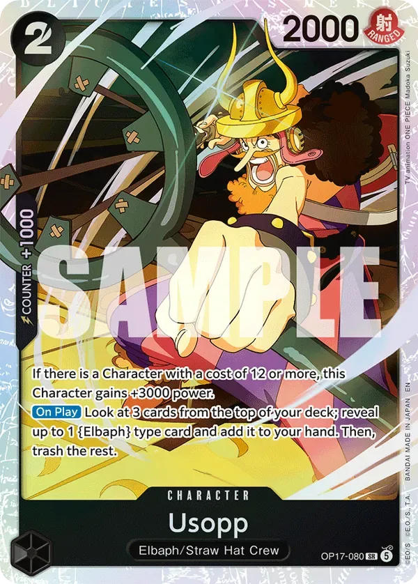 Usopp #080 The World's Strongest Warriors One Piece card