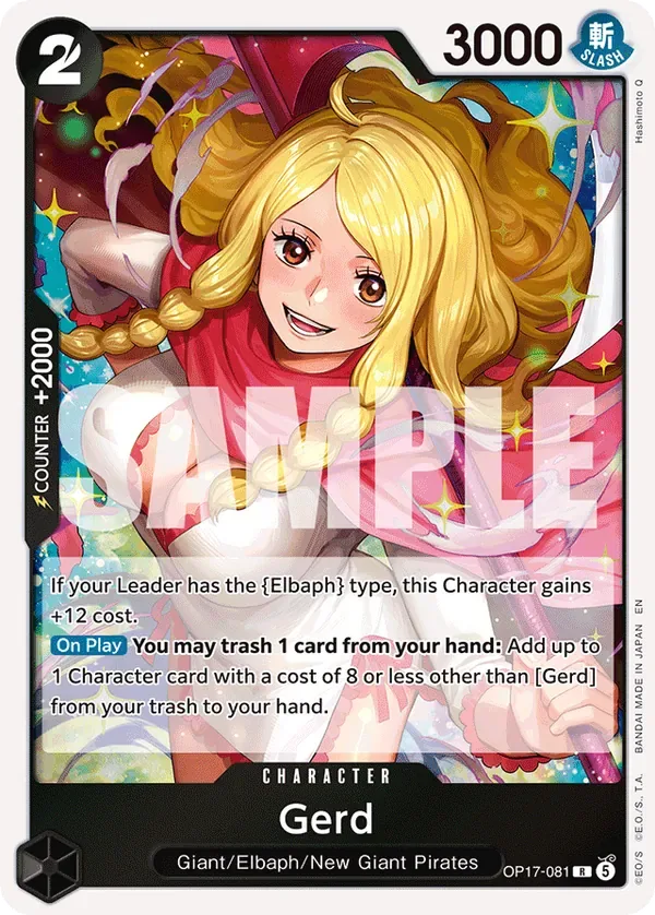 Gerd #081 The World's Strongest Warriors One Piece card