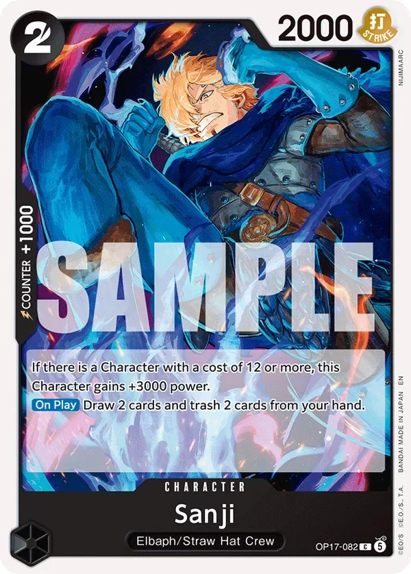 Sanji #082 The World's Strongest Warriors One Piece card