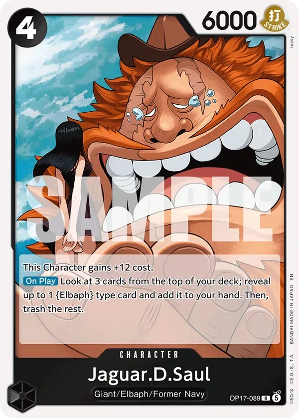 Jaguar.D.Saul #089 The World's Strongest Warriors One Piece card