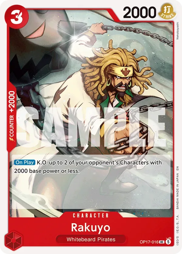 Rakuyo #016 The World's Strongest Warriors One Piece card