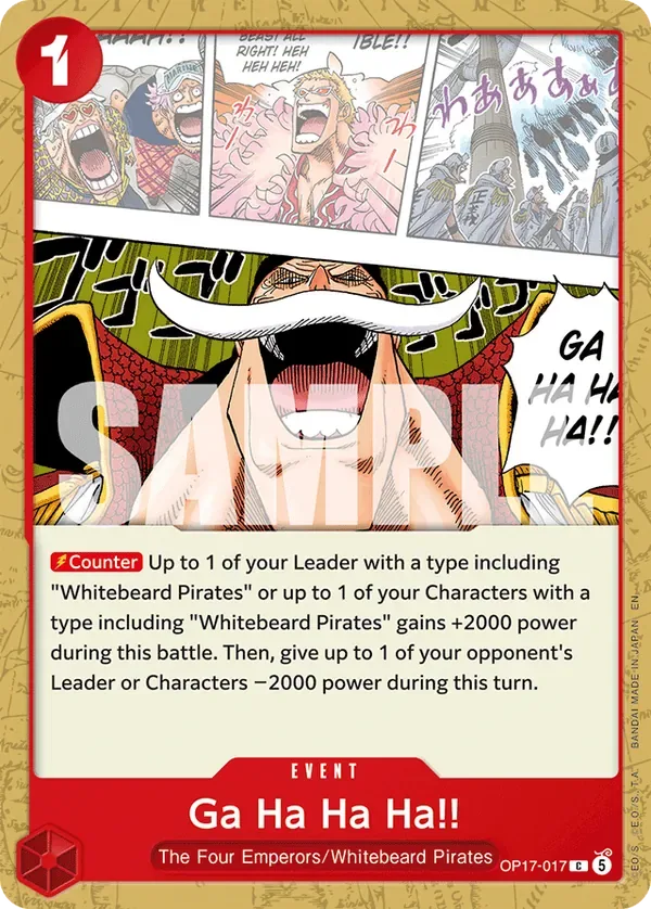 Ga Ha Ha Ha!! #017 The World's Strongest Warriors One Piece card