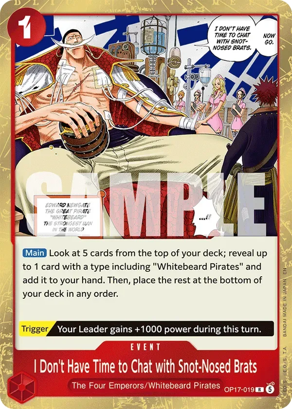 I Don't Have Time to Chat with Snot-Nosed Brats #019 The World's Strongest Warriors One Piece card