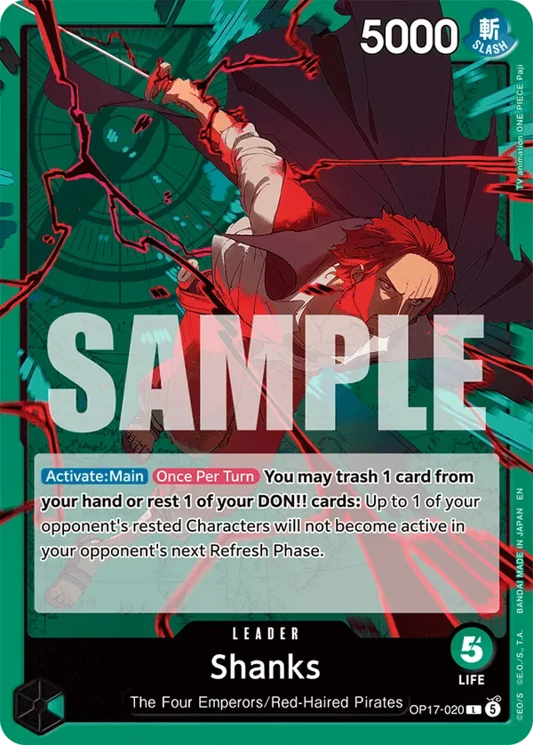 Shanks #020 The World's Strongest Warriors One Piece card