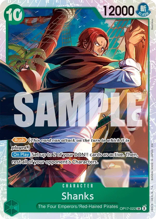 Shanks #022 The World's Strongest Warriors One Piece card