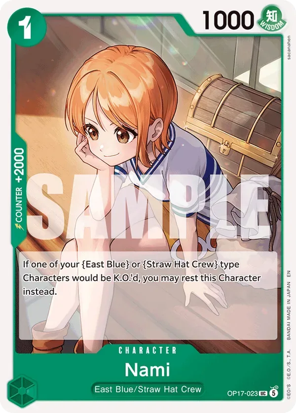 Nami #023 The World's Strongest Warriors One Piece card