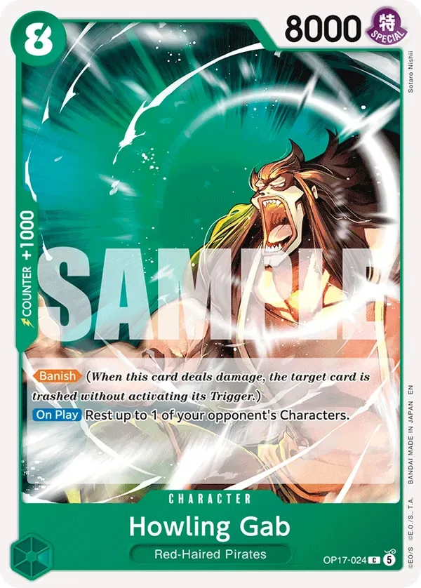 Howling Gab #024 The World's Strongest Warriors One Piece card