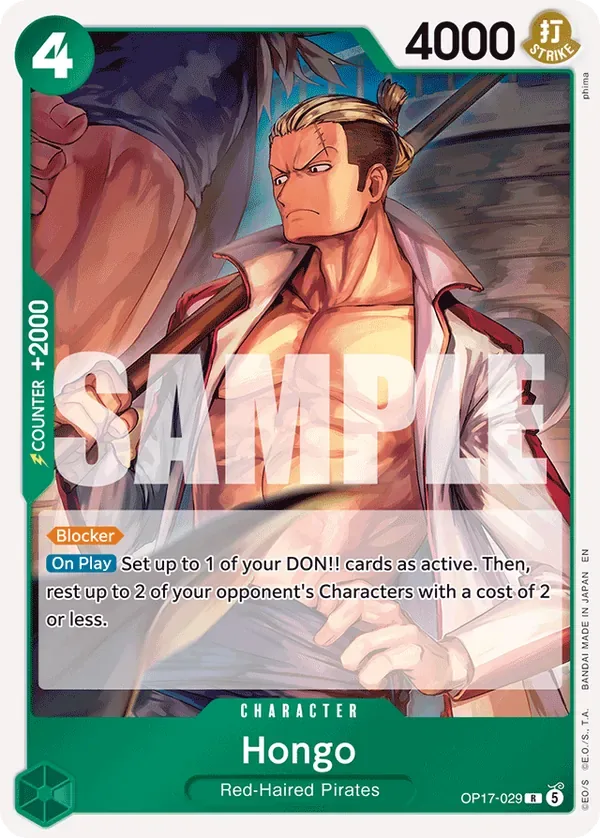 Hongo #029 The World's Strongest Warriors One Piece card