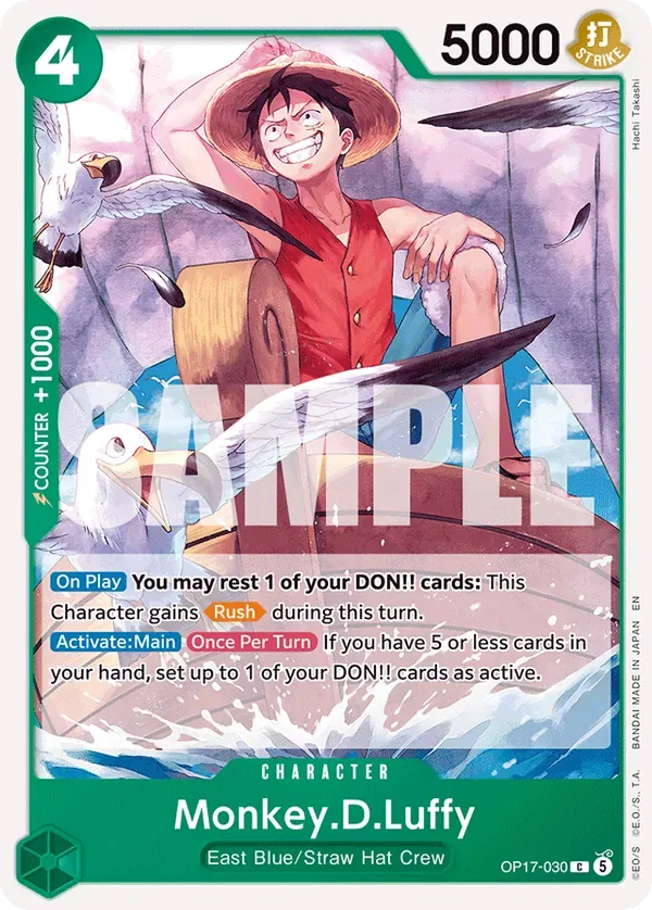 Monkey.D.Luffy #030 The World's Strongest Warriors One Piece card