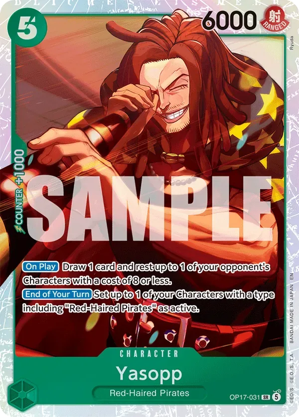 Yasopp #031 The World's Strongest Warriors One Piece card