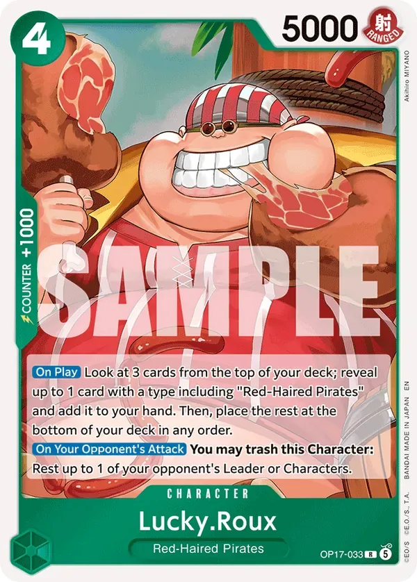 Lucky.Roux #033 The World's Strongest Warriors One Piece card