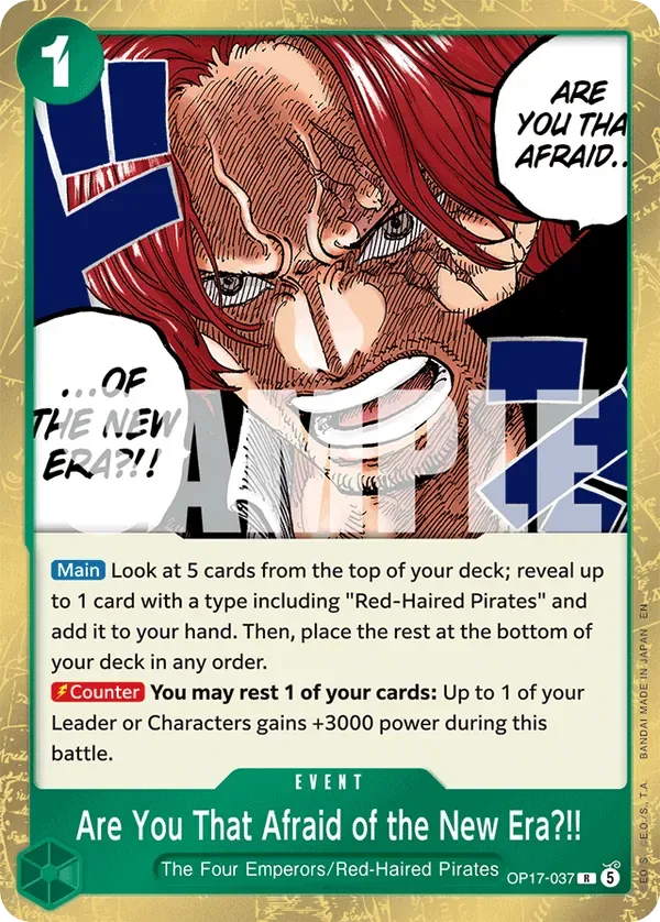Are You That Afraid of the New Era?!! #037 The World's Strongest Warriors One Piece card