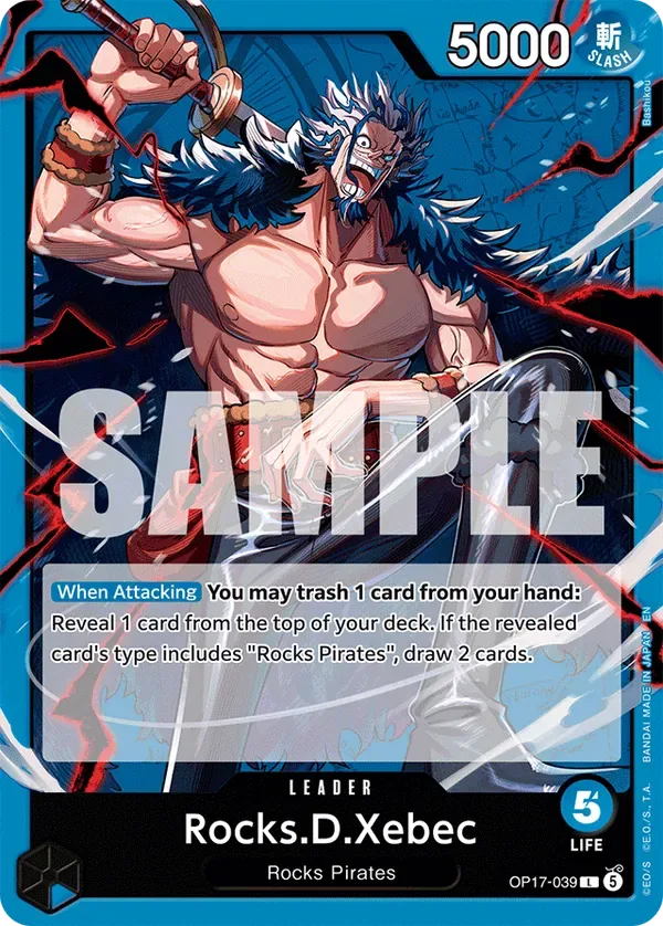 Rocks.D.Xebec #039 The World's Strongest Warriors One Piece card