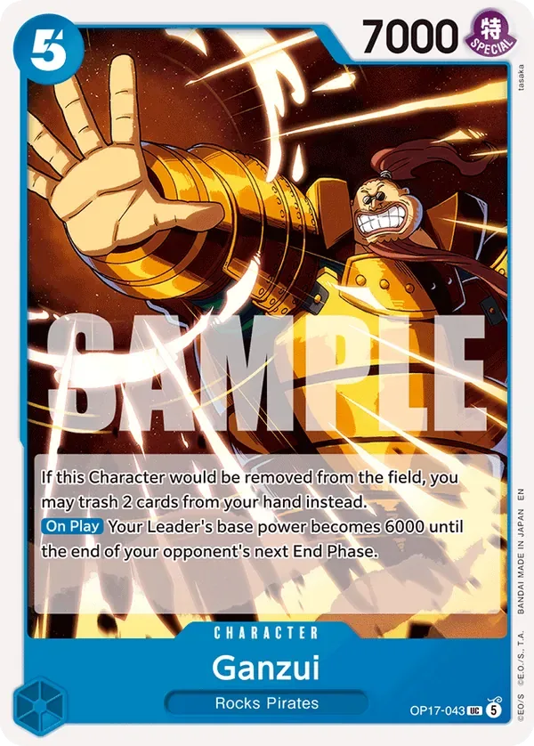 Ganzui #043 The World's Strongest Warriors One Piece card