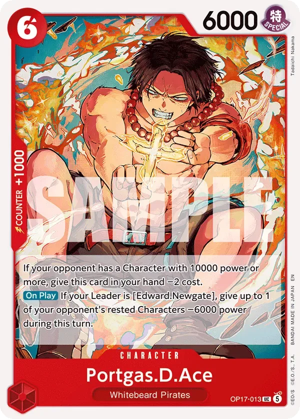 Portgas.D.Ace #013 The World's Strongest Warriors One Piece card