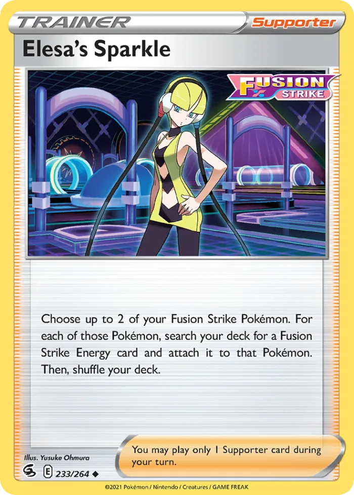 Elesa's Sparkle #233 Fusion Strike Pokemon card