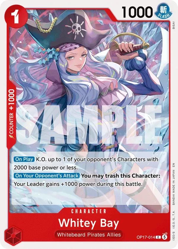 Whitey Bay #014 The World's Strongest Warriors One Piece card