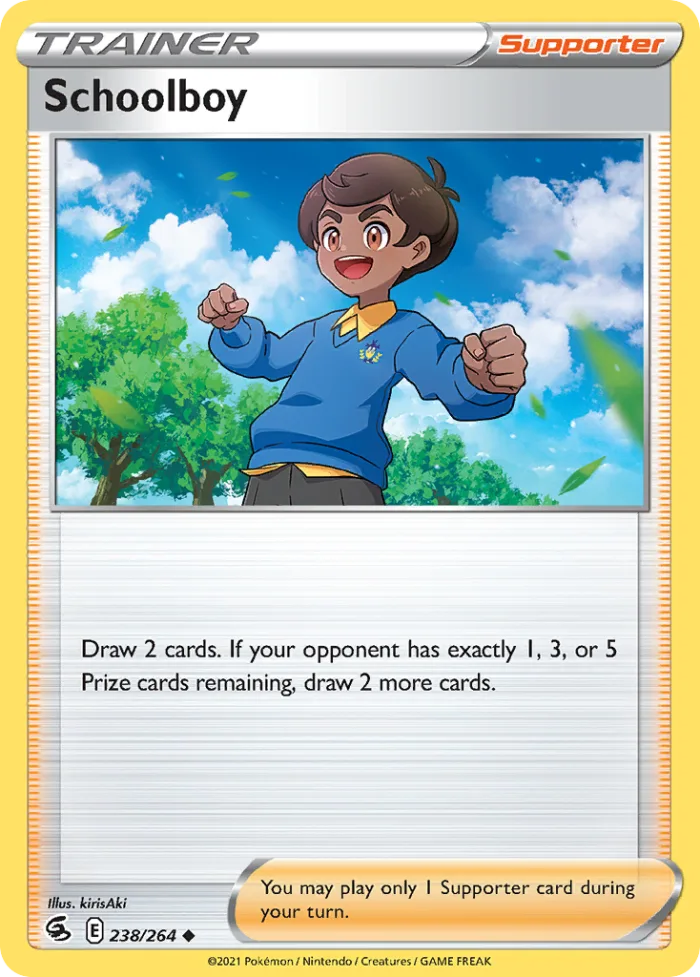 Schoolboy #238 Fusion Strike Pokemon card