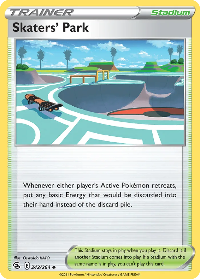 Skaters' Park #242 Fusion Strike Pokemon card