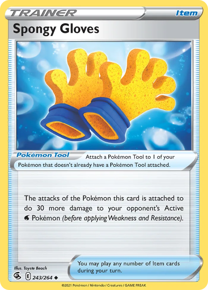 Spongy Gloves #243 Fusion Strike Pokemon card