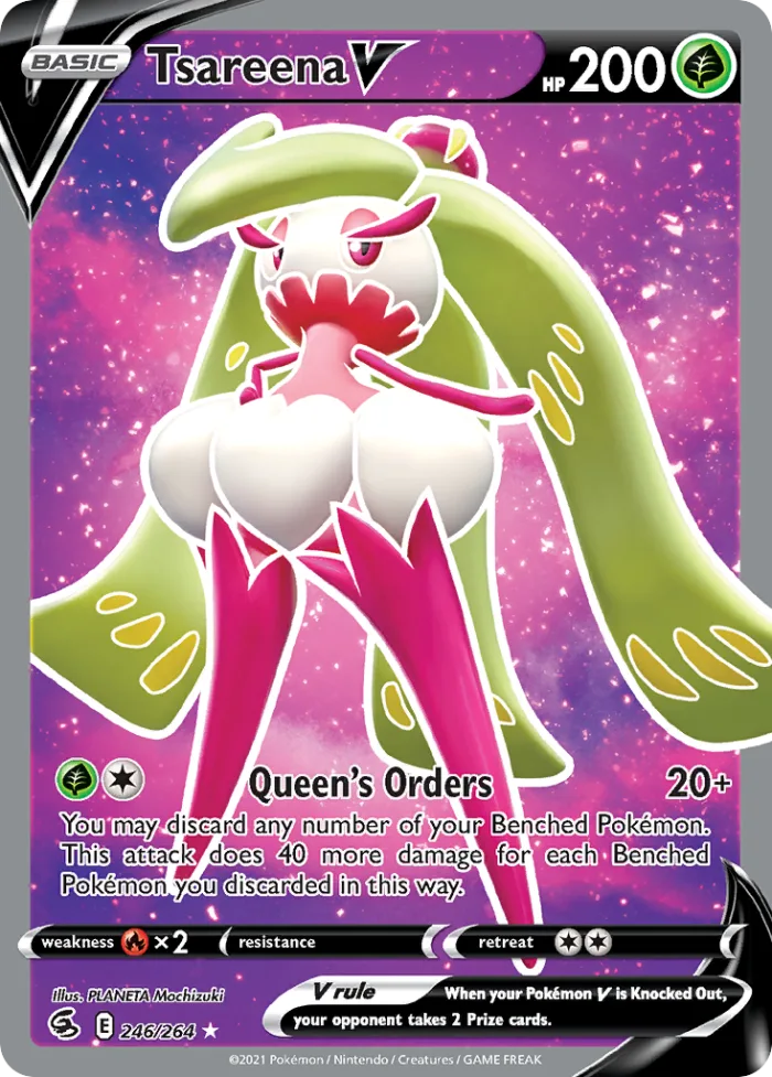 Tsareena V #246 Fusion Strike Pokemon card