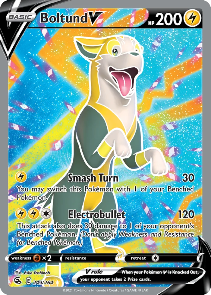 Boltund V #249 Fusion Strike Pokemon card