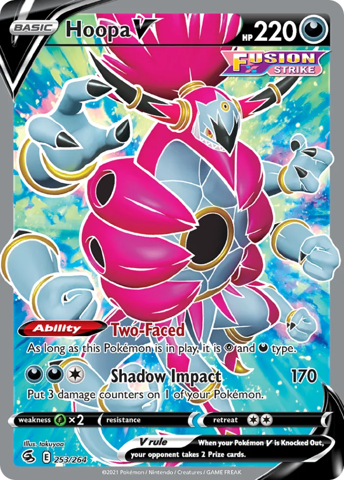 Hoopa V #253 Fusion Strike Pokemon card