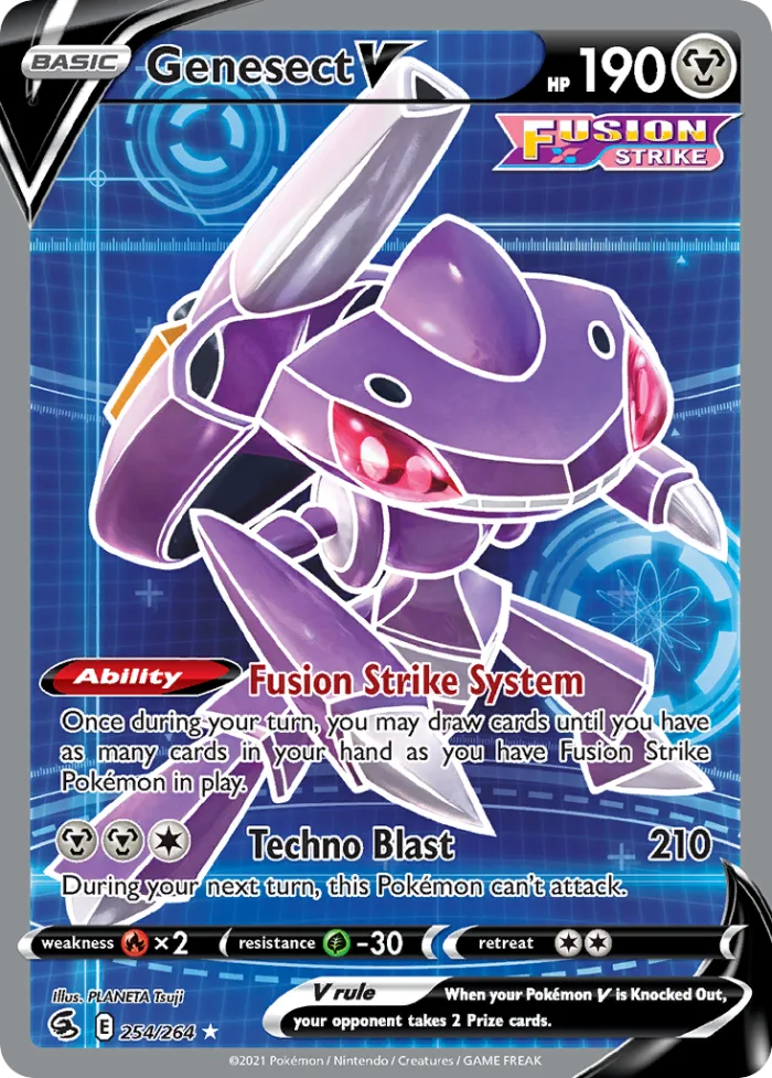 Genesect V #254 Fusion Strike Pokemon card