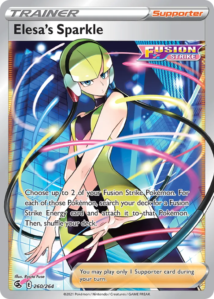 Elesa's Sparkle #260 Fusion Strike Pokemon card