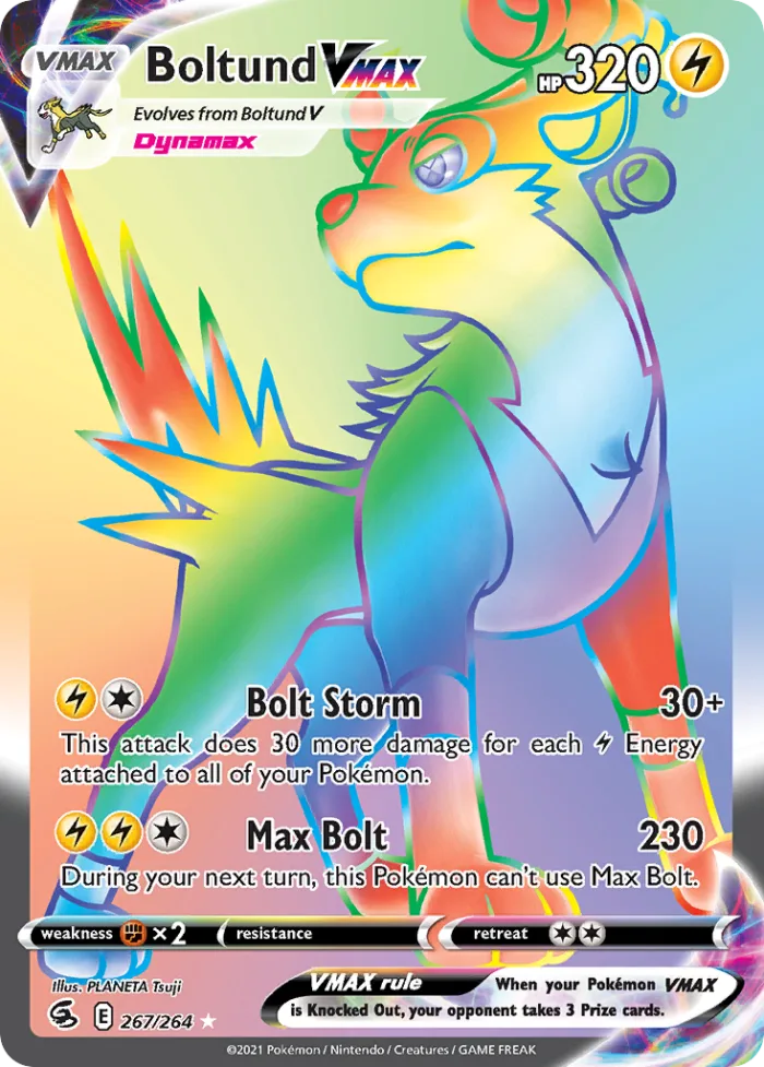 Boltund VMAX #267 Fusion Strike Pokemon card