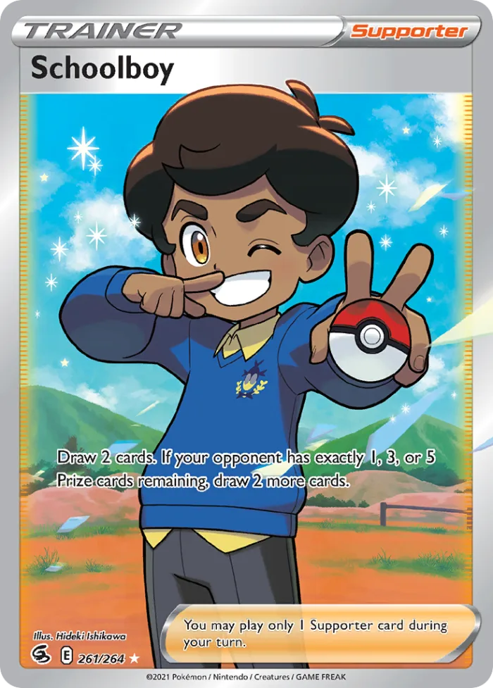 Schoolboy #261 Fusion Strike Pokemon card