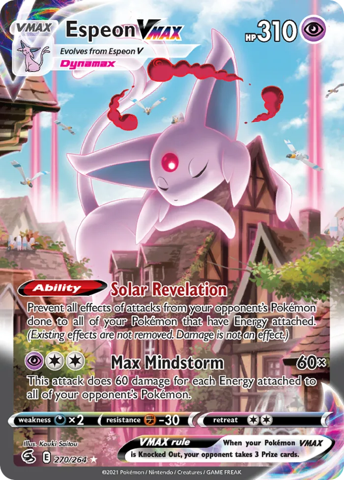 Espeon VMAX #270 Fusion Strike Pokemon card
