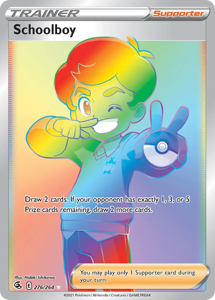 Schoolboy #276 Fusion Strike Pokemon card