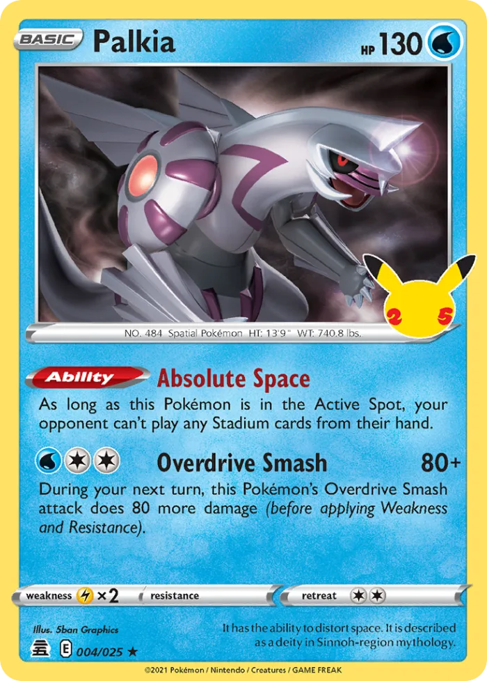 Palkia #4 Celebrations Pokemon card