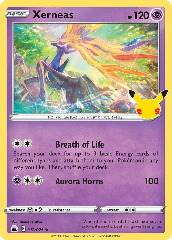 Xerneas #12 Celebrations Pokemon card