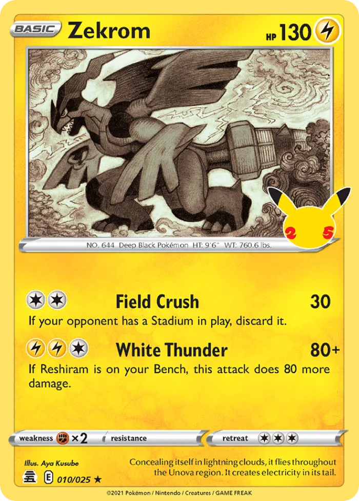 Zekrom #10 Celebrations Pokemon card