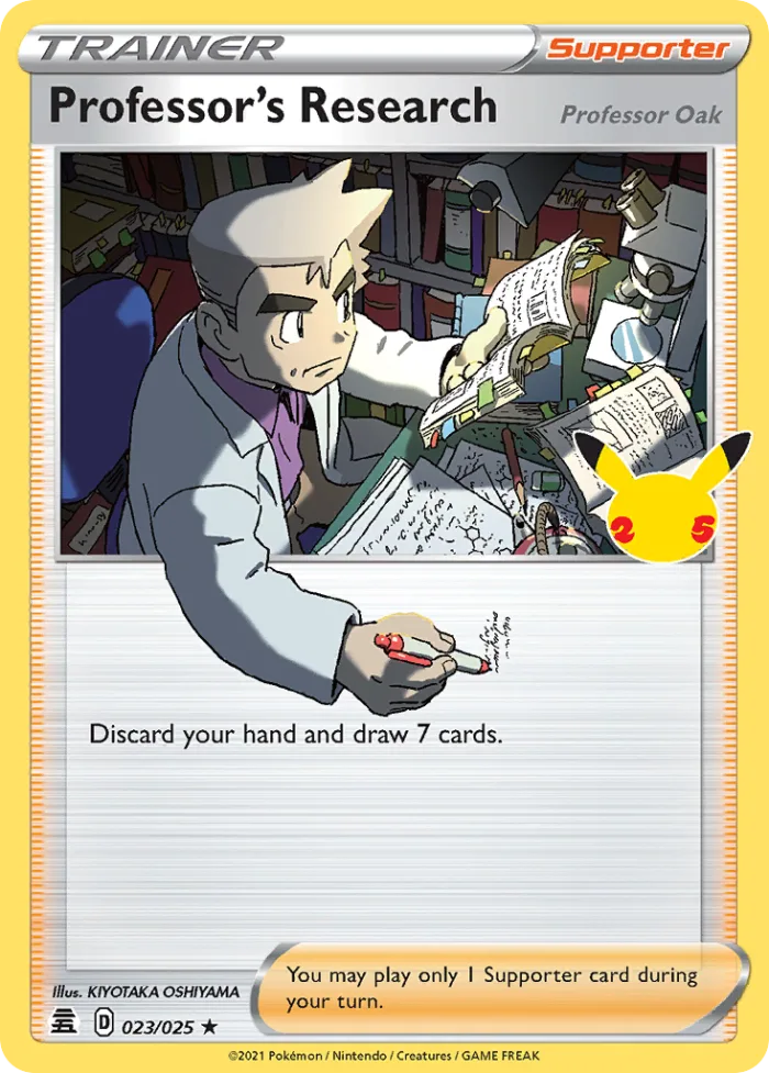 Professor's Research (Professor Oak) #23 Celebrations Pokemon card