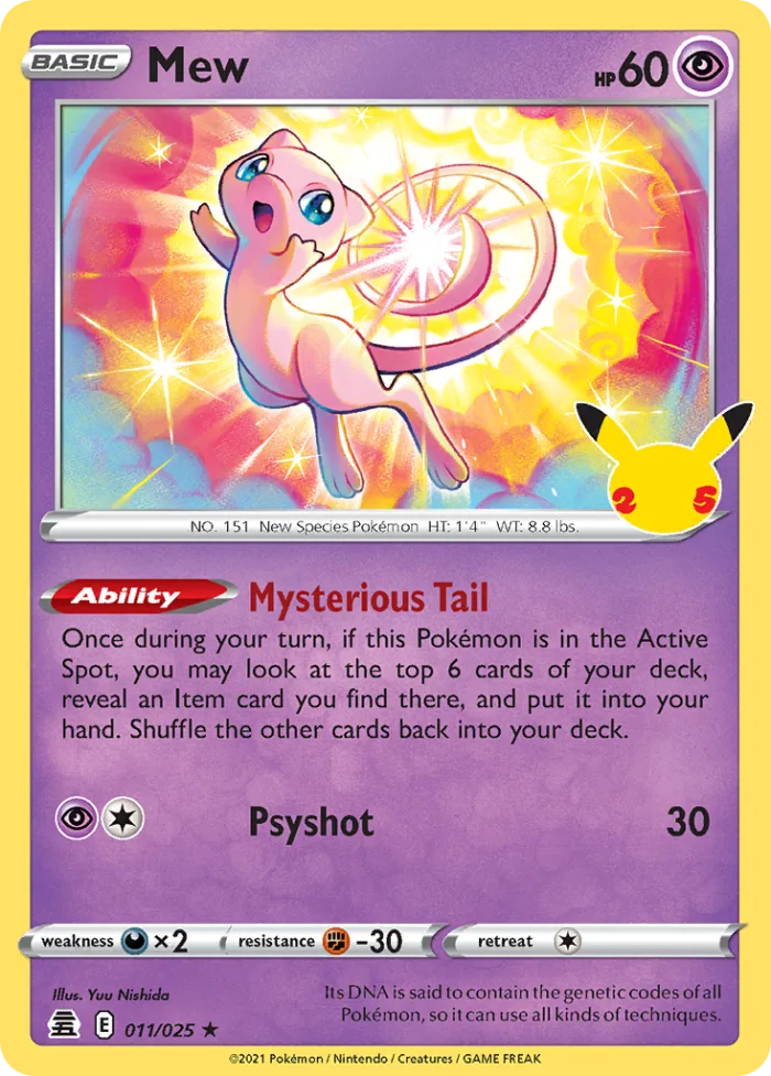 Mew #11 Celebrations Pokemon card