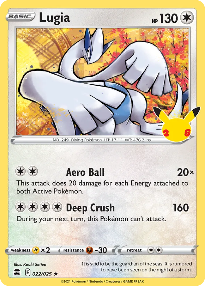 Lugia #22 Celebrations Pokemon card
