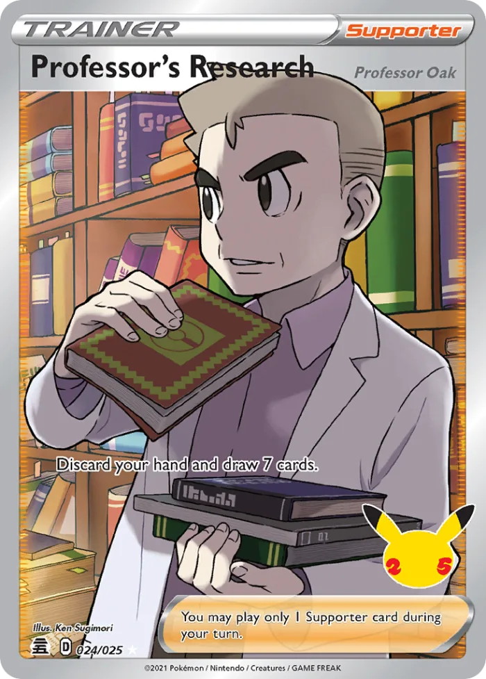 Professor's Research (Professor Oak) #24 Celebrations Pokemon card
