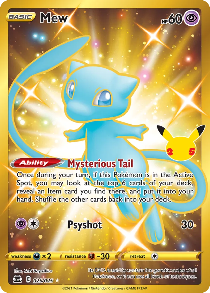 Mew #25 Celebrations Pokemon card
